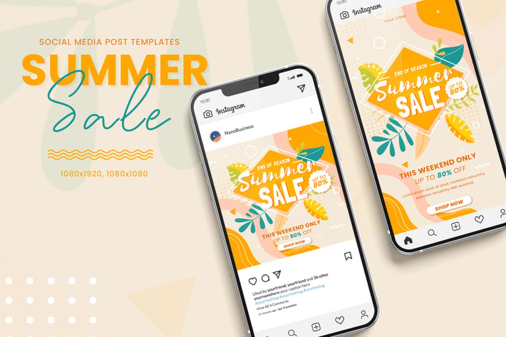 Summer Sale Social Media Post Templates