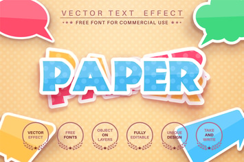 Layer sticker - editable text effect,  font style.