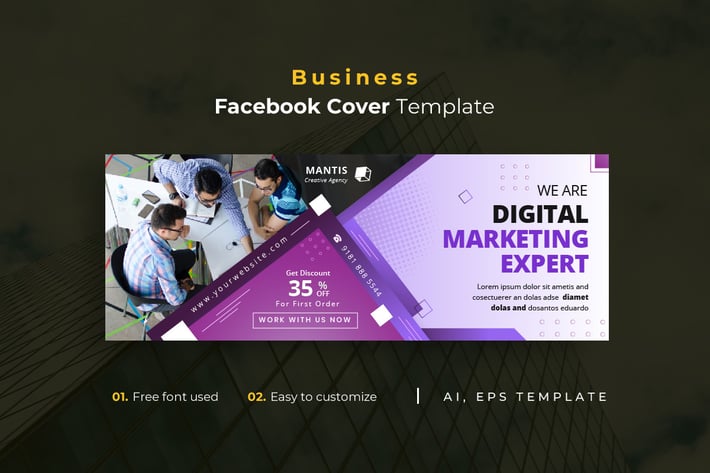 Business r37  Facebook Cover Template