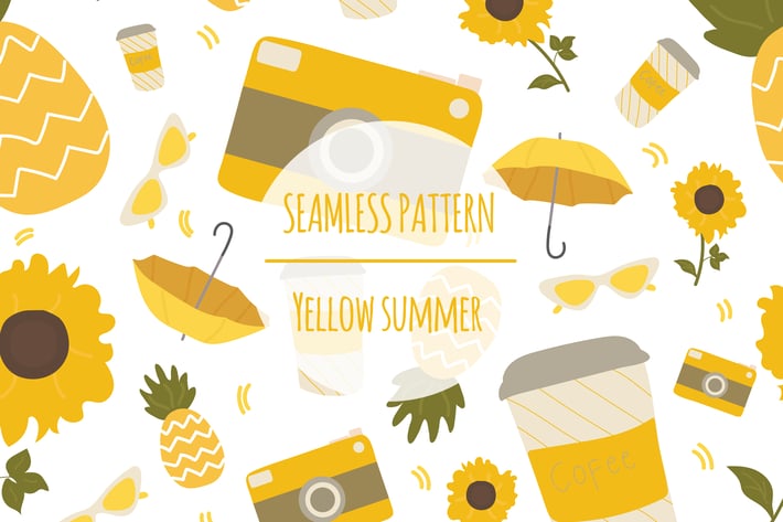 Yellow Summer – Seamless Pattern