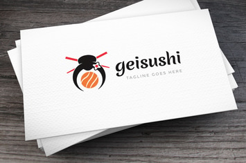 Geisha Sushi Logo Template