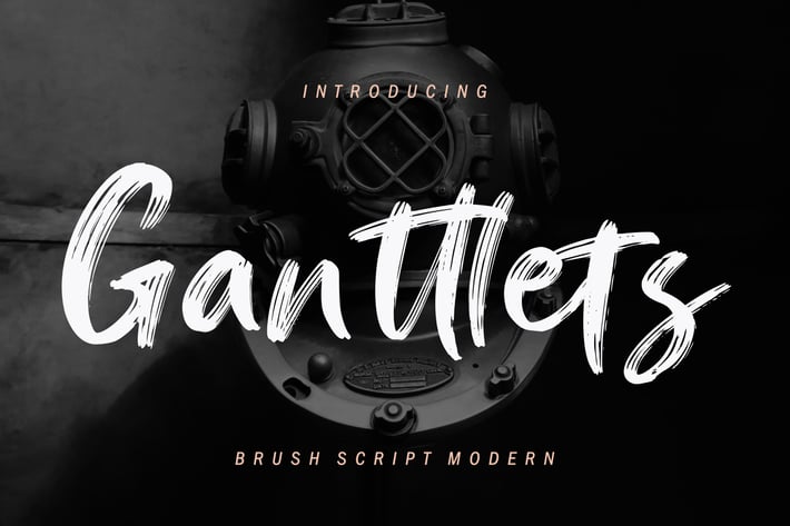 Ganttlets Brush Business Font