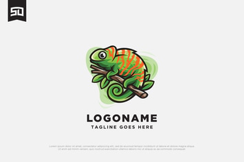 Nature Chameleon Logo Design