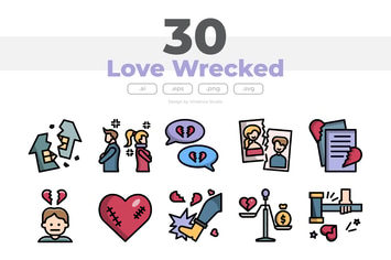 30 Love Wrecked Icons