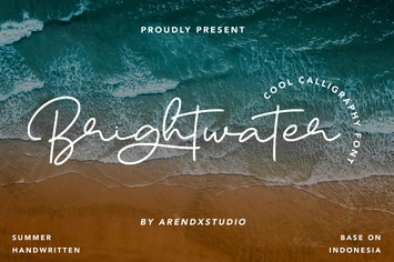 Brightwater - Cool Calligraphy Font