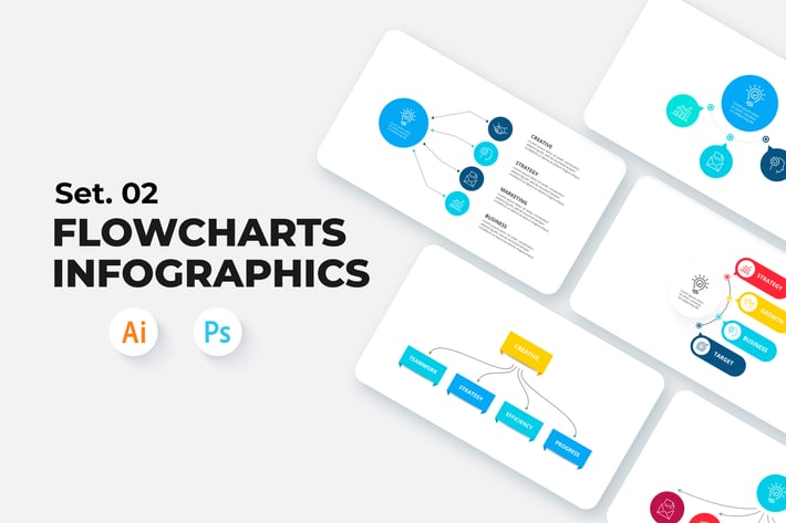 Flowchart Infographics Set 02