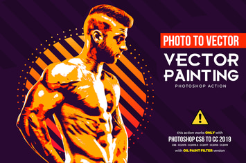 Vector Painting CS6 & CC+ Photoshop Action