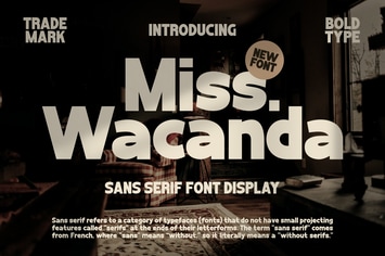 Miss Wacanda - Sans Serif Font Display