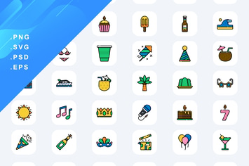 Summer Party Icons