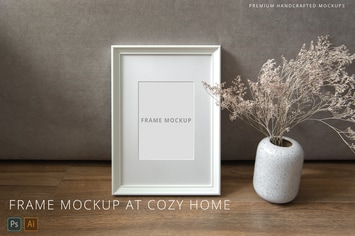 Picture & Photo Frame Mockup at Cozy Home 