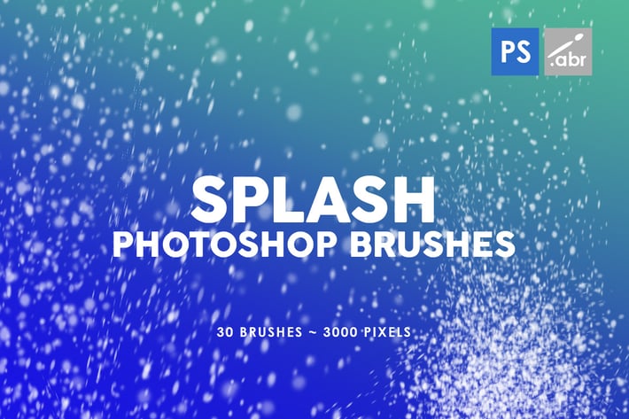 30 Splash Photoshop Stamp Brushes