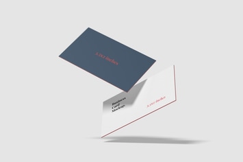 Flying style business card mockup