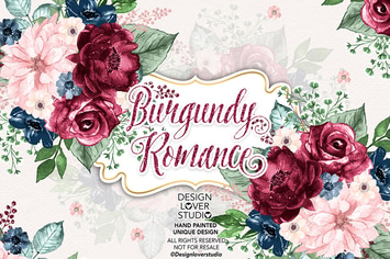 Burgundy Romance design