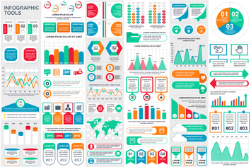 Collection Infographic Elements Template Graphics