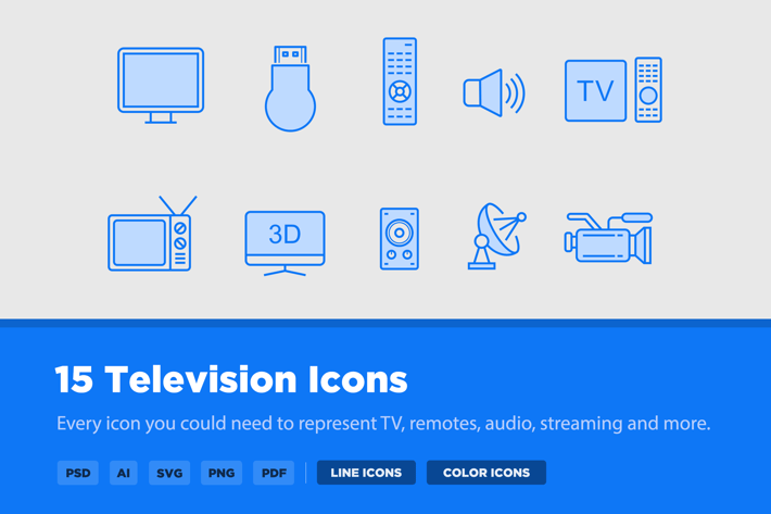 15 TV & Television Icons