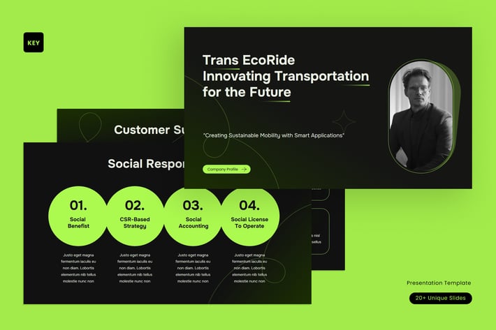 Black Green Gradient Company Profile I 004