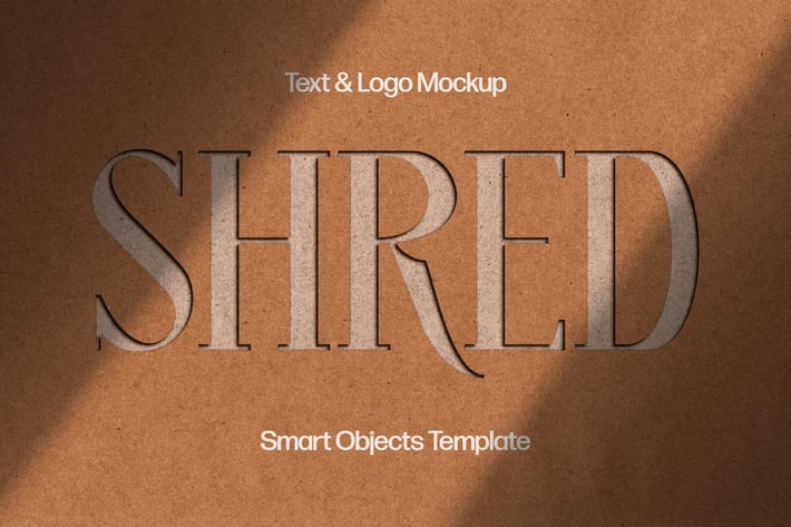 Kraft Paper Cutout Text Effect