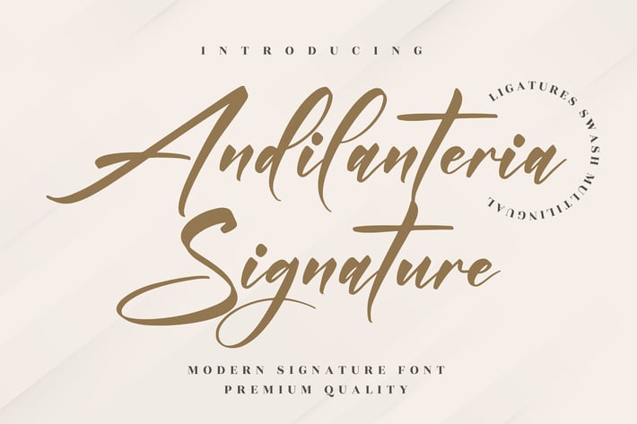 Andilanteria Signature Modern Signature Font