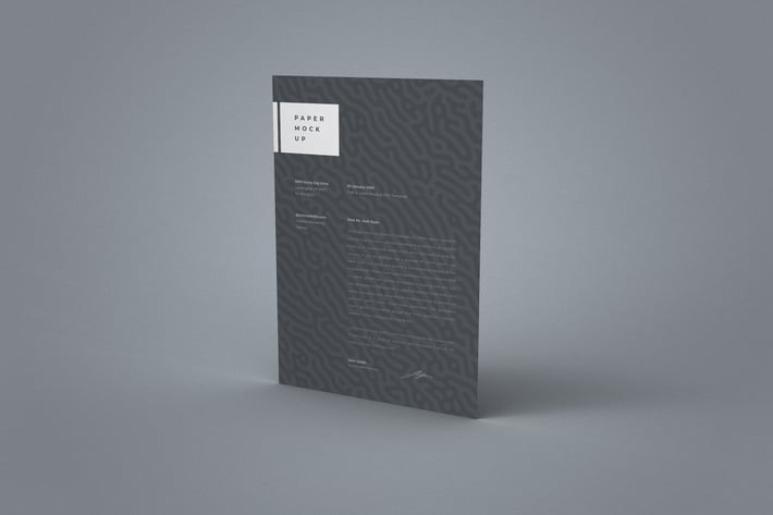 A4 Paper Mockup PSD Template