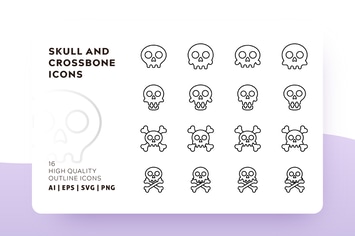 AWR SKULL AND CROSSBONE OUTLINE