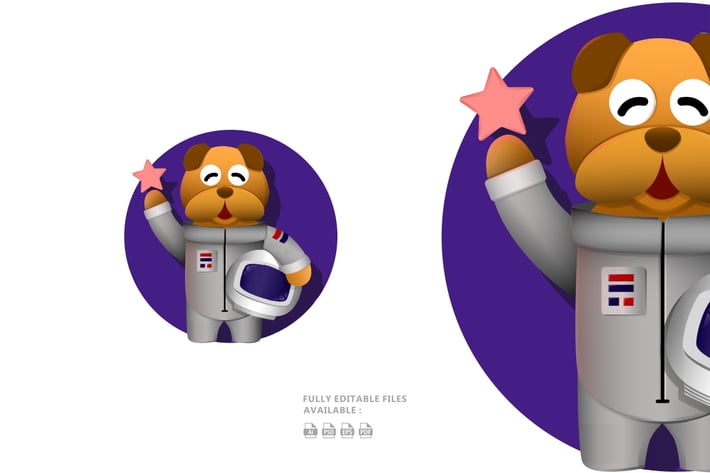 Dog Cute Character Illustration