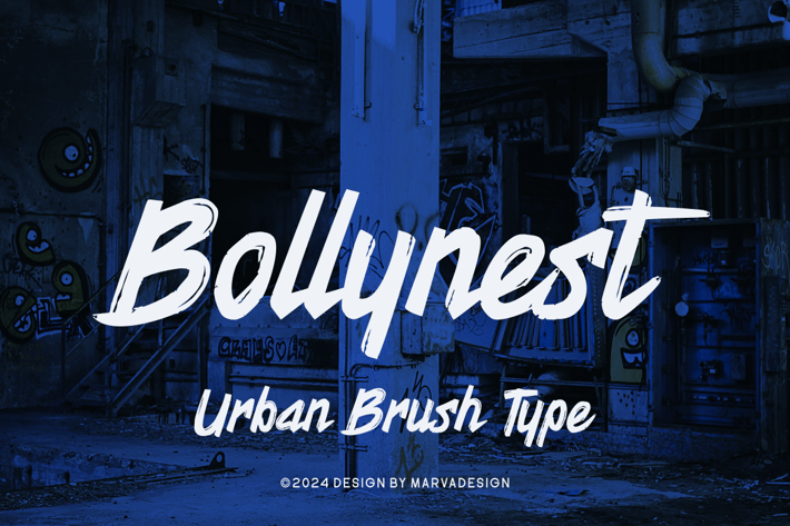 Bollynest - A Modern Urban Brush Font