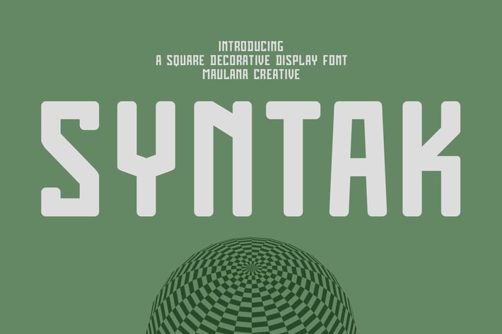 Syntak Techno Display Sans Font