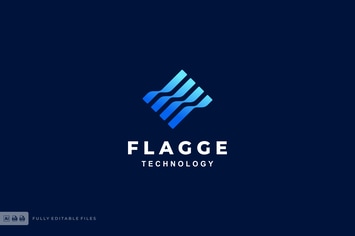 Flag Gradient Logo