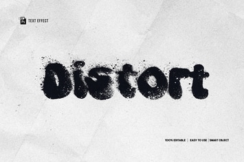 Distorted Ink Splash Text Effect – Photoshop Templ
