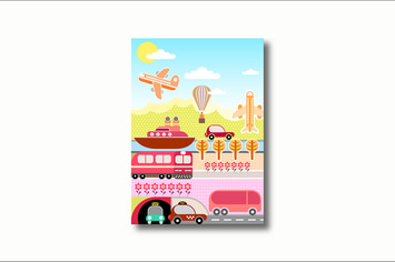 Transport and Travel vector illustration