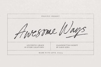 Awesome Ways - Ligature Script