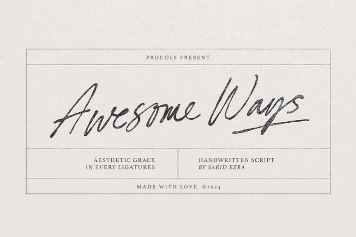 Awesome Ways - Ligature Script
