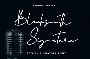 Blacksmith Signature - Stylish Signature Font