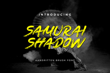 Samurai Shadow Brush Handwritten Font
