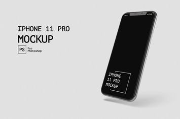 IPhone 11 Pro Isometri View Mockup RZ