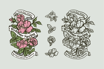 Spring Seasonal Quotes Badges