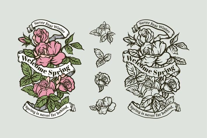 Spring Seasonal Quotes Badges