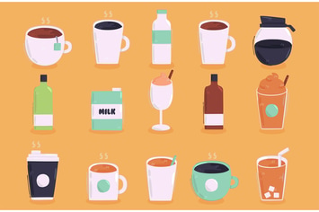 Collection of Beverage Illustration