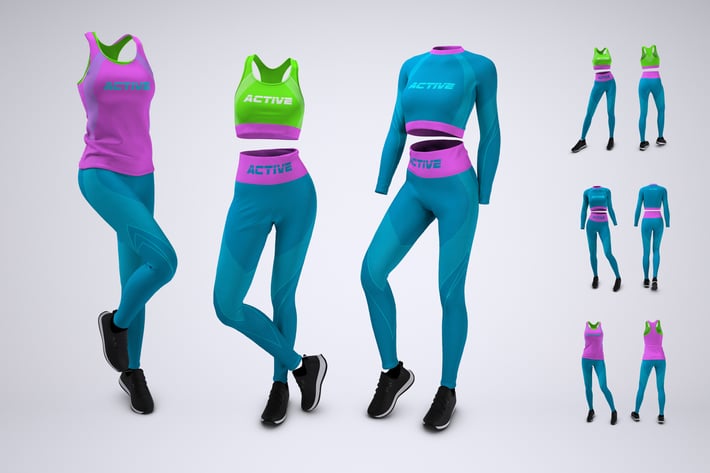 Woman's Workout Outfit Mock-Up