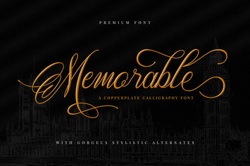 Memorable - Romantic Calligraphy Font