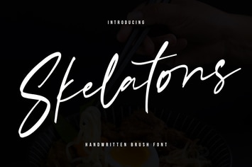 Skelatons Handmade Brush Font