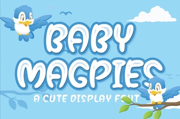 Baby Magpies - Cute Display Font