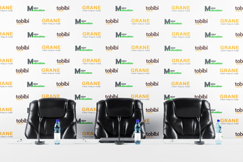 Press Conference Backdrop Banner Mockup