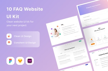 10 FAQ Website UI Kit