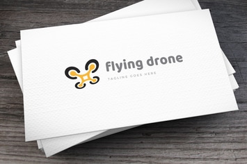 Flying Drone Logo Template