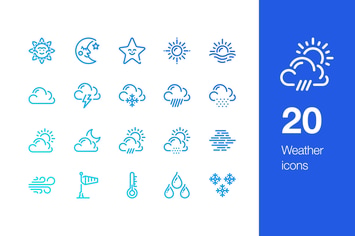 20 Weather icons