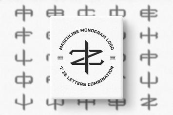I (A-Z) Monogram Logo Creator Pack Vol.4