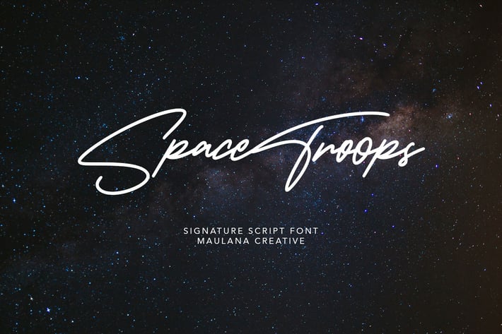 Spacetroops Signature Font