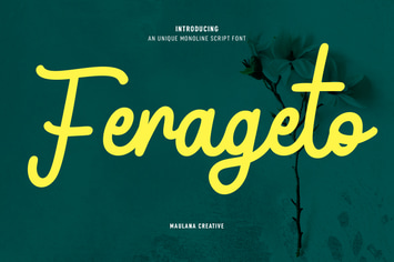 Ferageto Monoline Script Font