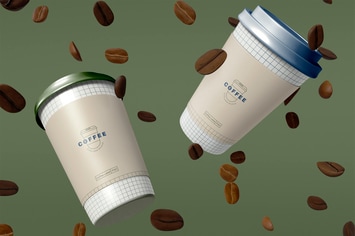 Take Away Coffee Cups Mockup